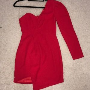 DO+BE Red One Shoulder Mini Dress